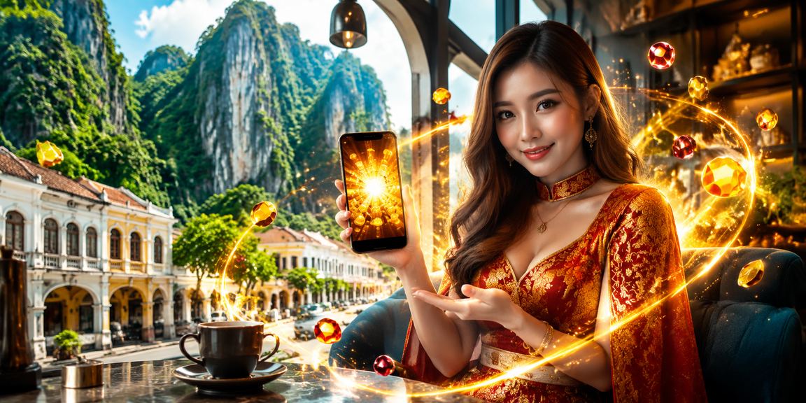 Pemain kasino mudah alih di Ipoh menggunakan telefon pintar dengan selesa