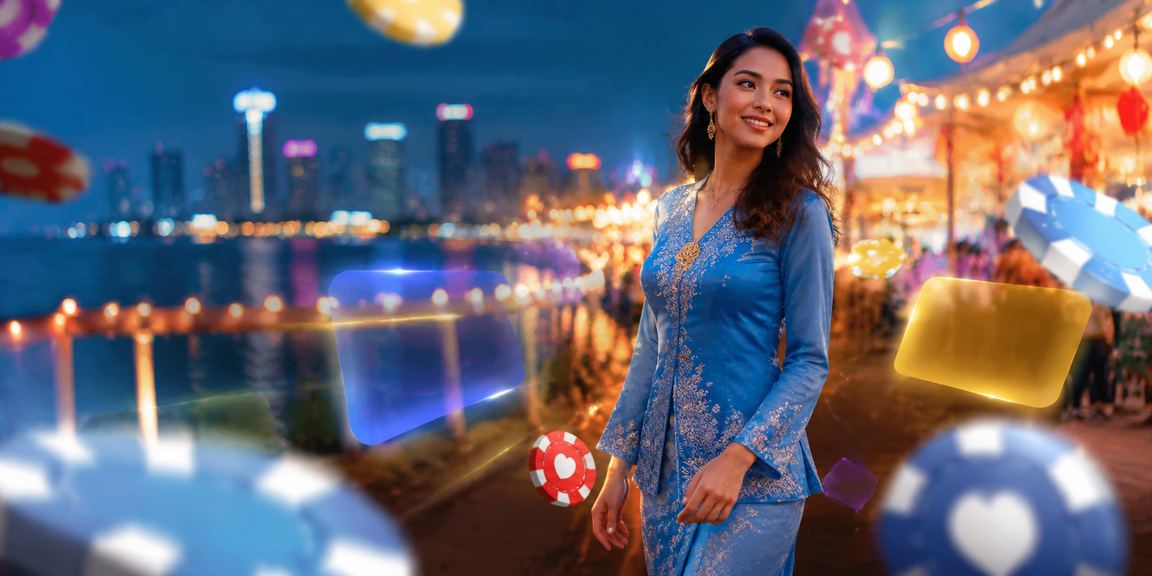 Pengguna Johor dalam baju kurung menggunakan platform deposit 604 dengan selamat